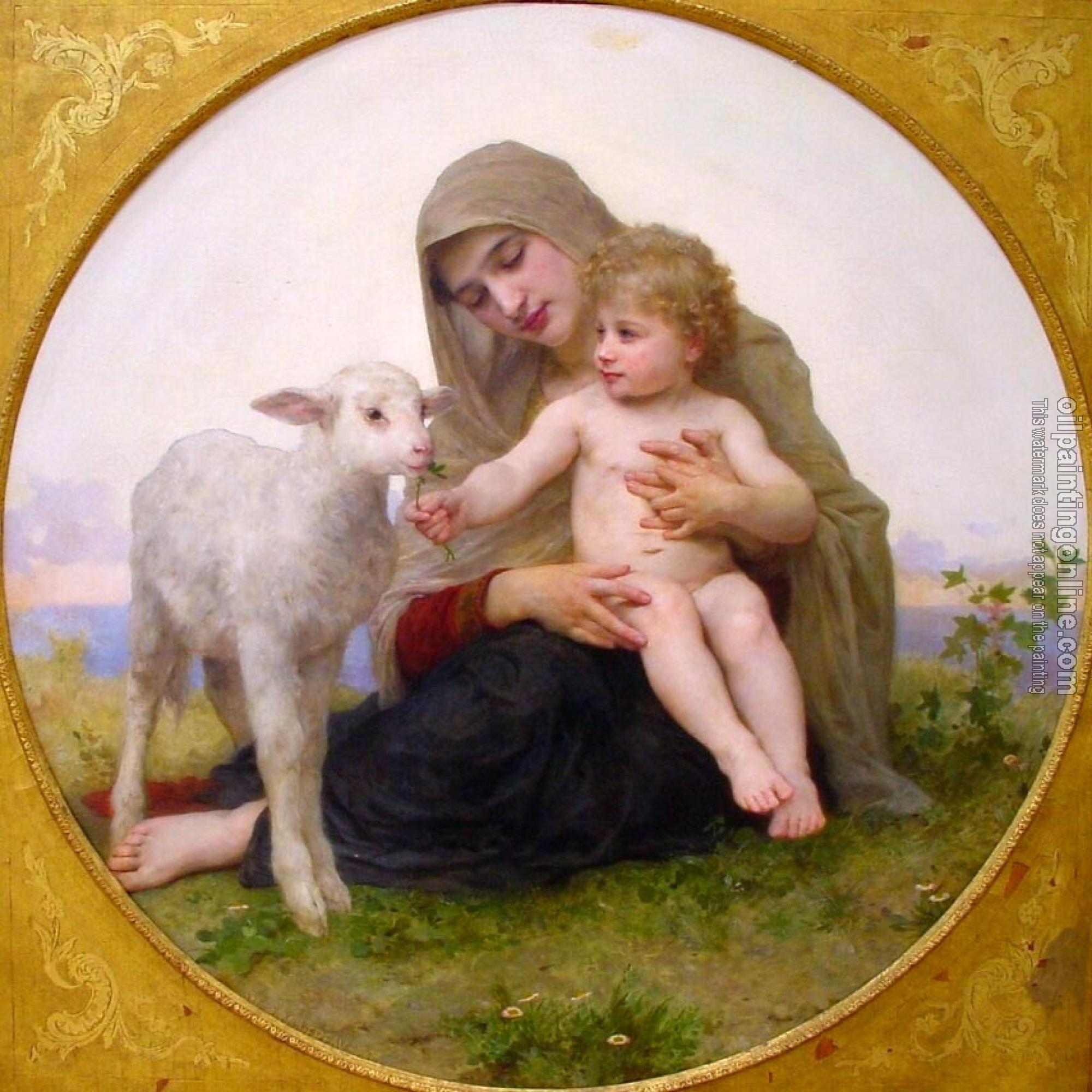 Bouguereau, William-Adolphe - La Vierge a L'agneau , Virgin and Lamb